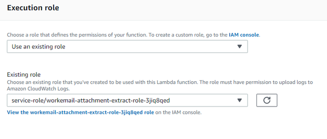 'AWS Lamdbda function Role Policy'